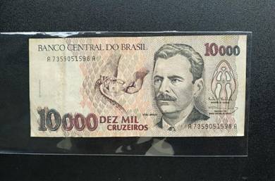 Brazil, 10,000 Cruzeiros