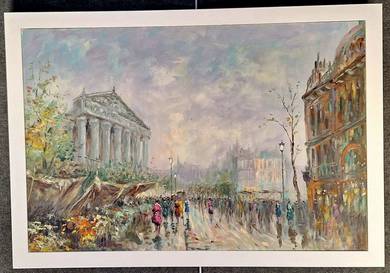 Parisian Street Scene – Reproduction Oil Painting