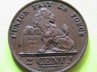 Belgium 2 Centimes 1875
