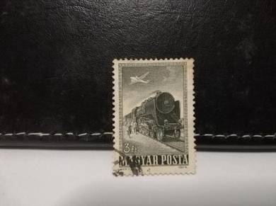 1950 Hungary stamp Train Passengers Aircraft