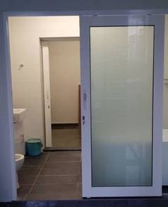 Pintu Sliding Gantung Bilik Penjabat Aluminium-Kac