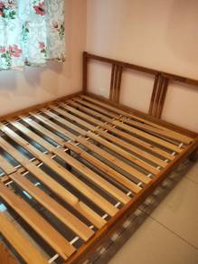 IKEA wooden Queen size bed frame