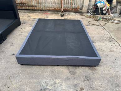 Base Katil Queen Bed Frame Fabric Divan