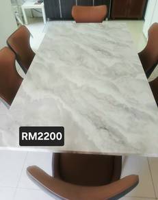 set meja makan mable