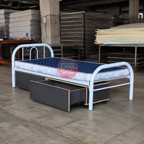 Katil Single Heavy Duty With Drawer | Jimat Ruang