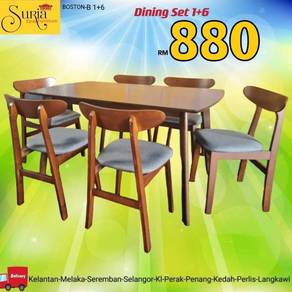 Set Meja makan 1+6 kerusi baru