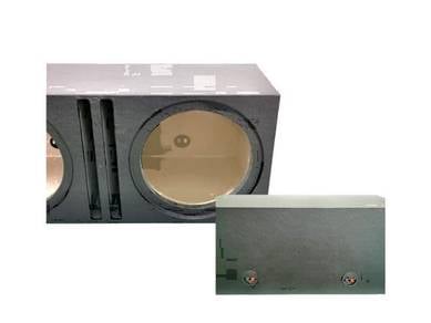 10'' square 3/4'' - tick double woofer box (pvc)