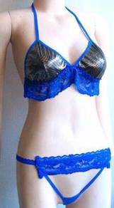 L327 Lace Lingerie Open G-string Bikini Wanita