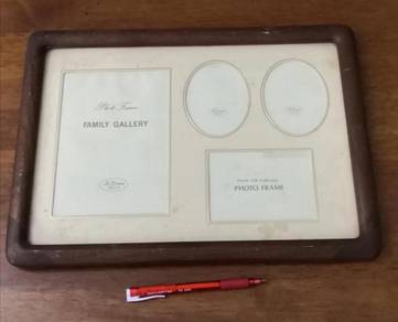 Vintage family photo frame wood