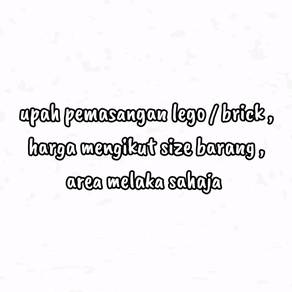 upah pemasangan lego/brick 