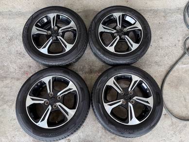 Rim original enkei axia style 15 inch tayar 98%