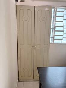 Cream Double Door Wardrobe with Hanging Rail
