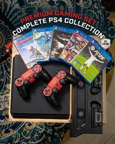 ​[Full Set] PS4 Slim + 2 Controller + 6 Games