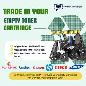 Purchase back un-used toner / cartridge , or empty