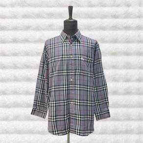Burberry Grey Checkered Plaid Grey L/S Shirt