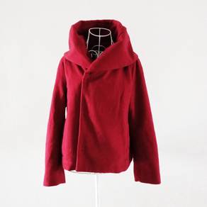 Rope Picnic Maroon Short Wool Trend Coat