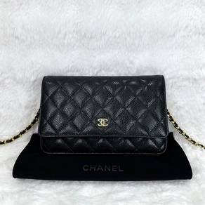 Chanel Black Caviar Classic WOC GHW