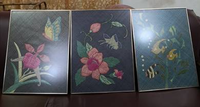 Handmade mengkuang art wall decor 3