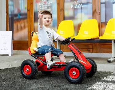 Red Four-Wheeled Children car Mainan Kereta Budak