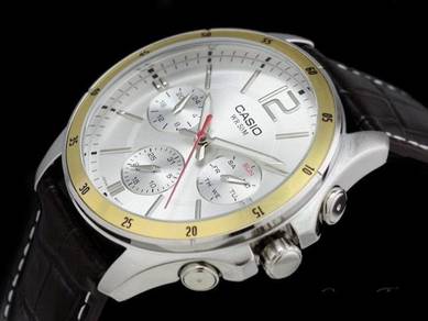 Watch- Casio Men Leather MTP1374L-7A -ORIGINAL