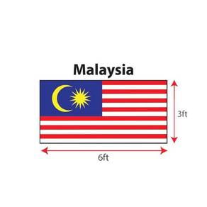 Bendera Malaysia (Polymesh) 3 x 6ft
