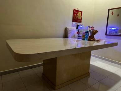 Used 8 seater marble dining table