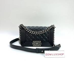 Preloved Chanel Black Caviar Boy Small SHW