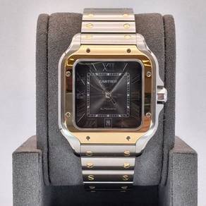 Like New Cartier Santos De Cartier Large Half Gold