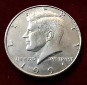 Coin 1991 D Kennedy Half Dollar