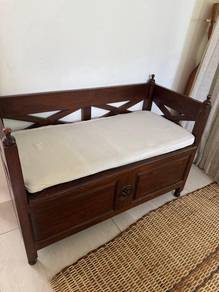 Handcrafted Teak Storage Bench