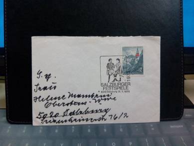 1975 Austria stamp on envelope
