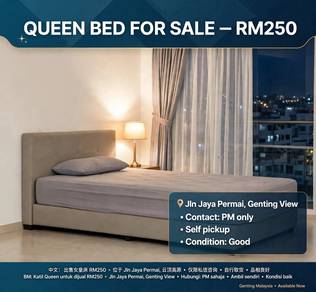 2nd hand Queen size bed frame + mattress
