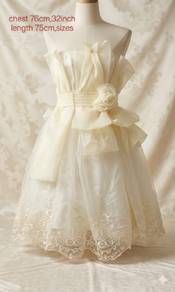 White strapless lace A-Line short dress (size s)