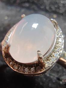 Giok Jadeite Jed Burma Ungu Lavender Glassy Ais