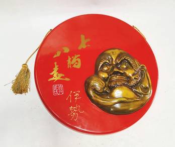 Vintage 15+" DARUMA Wall Hanging Lacquer Japanese