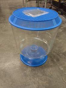 Bulat Plastic Aquariu & Cover 1 Set