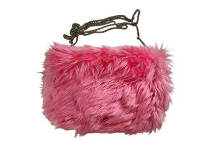 Pink Fur Crossbody Bag
