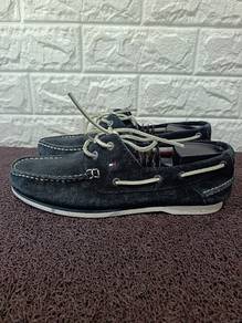 Uk8 Tommy Hilfiger Navy Suede Boat Shoes