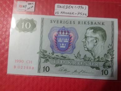 Sweden BANKNOTE 10 Kronor 1990  -  unc
