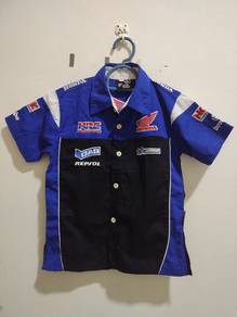 Honda racing shirt sulam for kids