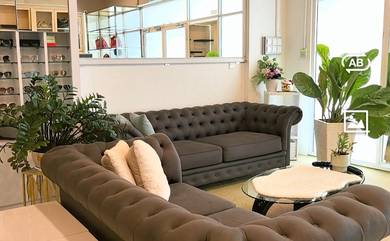 8ft Luxurious Chesterfield Sofa–Elegant Deep Grey