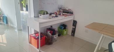 long IKEA desk 