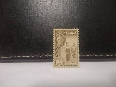 1950 Sarawak Stamp Kayan Girl& Boy
