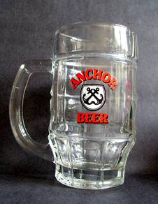 Vintage Anchor Beer Glass Mug - 1980s