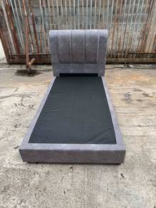 Velvet Divan Katil Super Single Bed Frame Fabric