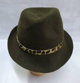 ferruccio vecchi Lambskin fedora cap