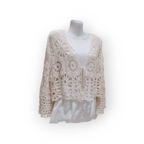 Knitwear crochet croptop cardigan
