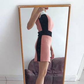 Orange black formal/ dinner dress
