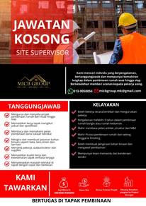 Jawatan Kosong Site Supervisor (Male)