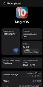 Honor X9c swap